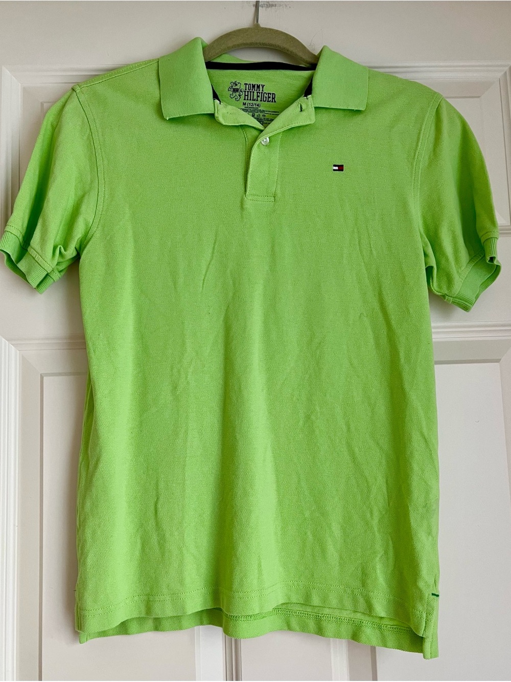 Tommy Hilfiger Boy’s L12-14 Lime Green Polo Shirt